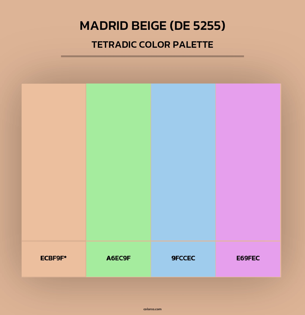 Madrid Beige (DE 5255) - Tetradic Color Palette