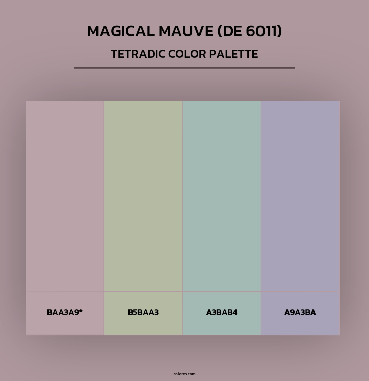 Magical Mauve (DE 6011) - Tetradic Color Palette