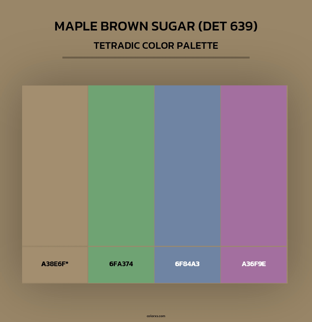 Maple Brown Sugar (DET 639) - Tetradic Color Palette