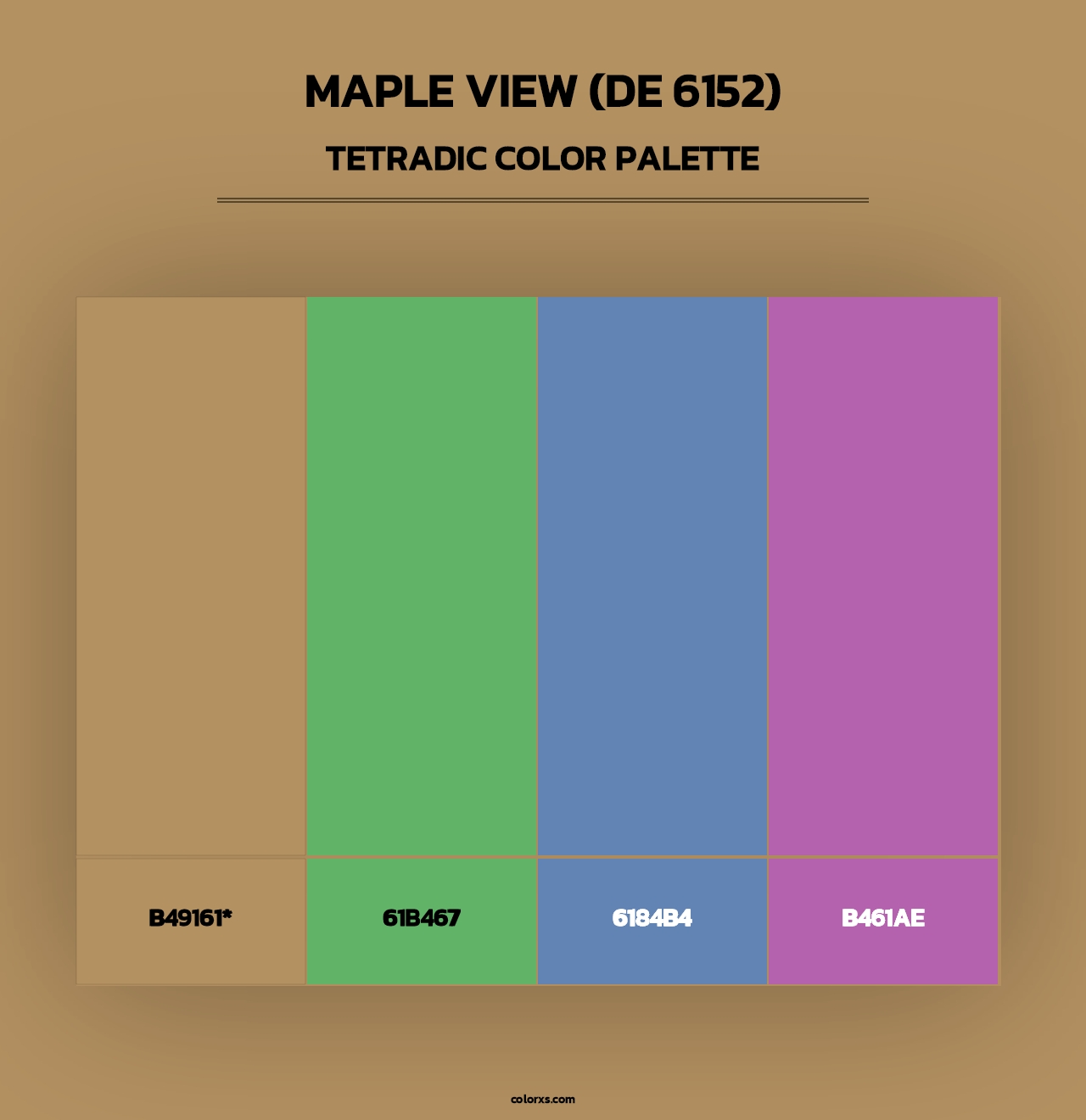 Maple View (DE 6152) - Tetradic Color Palette