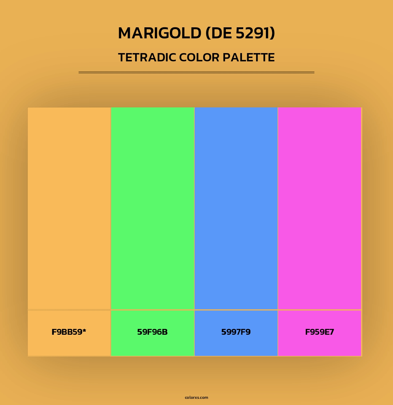 Marigold (DE 5291) - Tetradic Color Palette