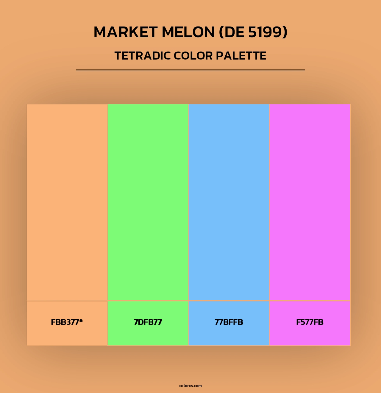 Market Melon (DE 5199) - Tetradic Color Palette