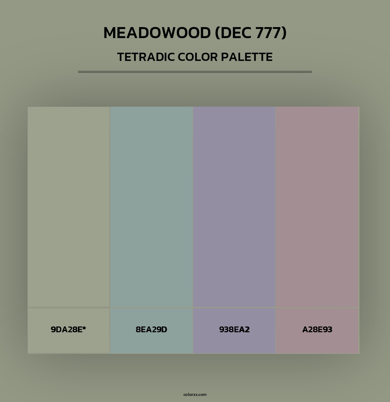 Meadowood (DEC 777) - Tetradic Color Palette