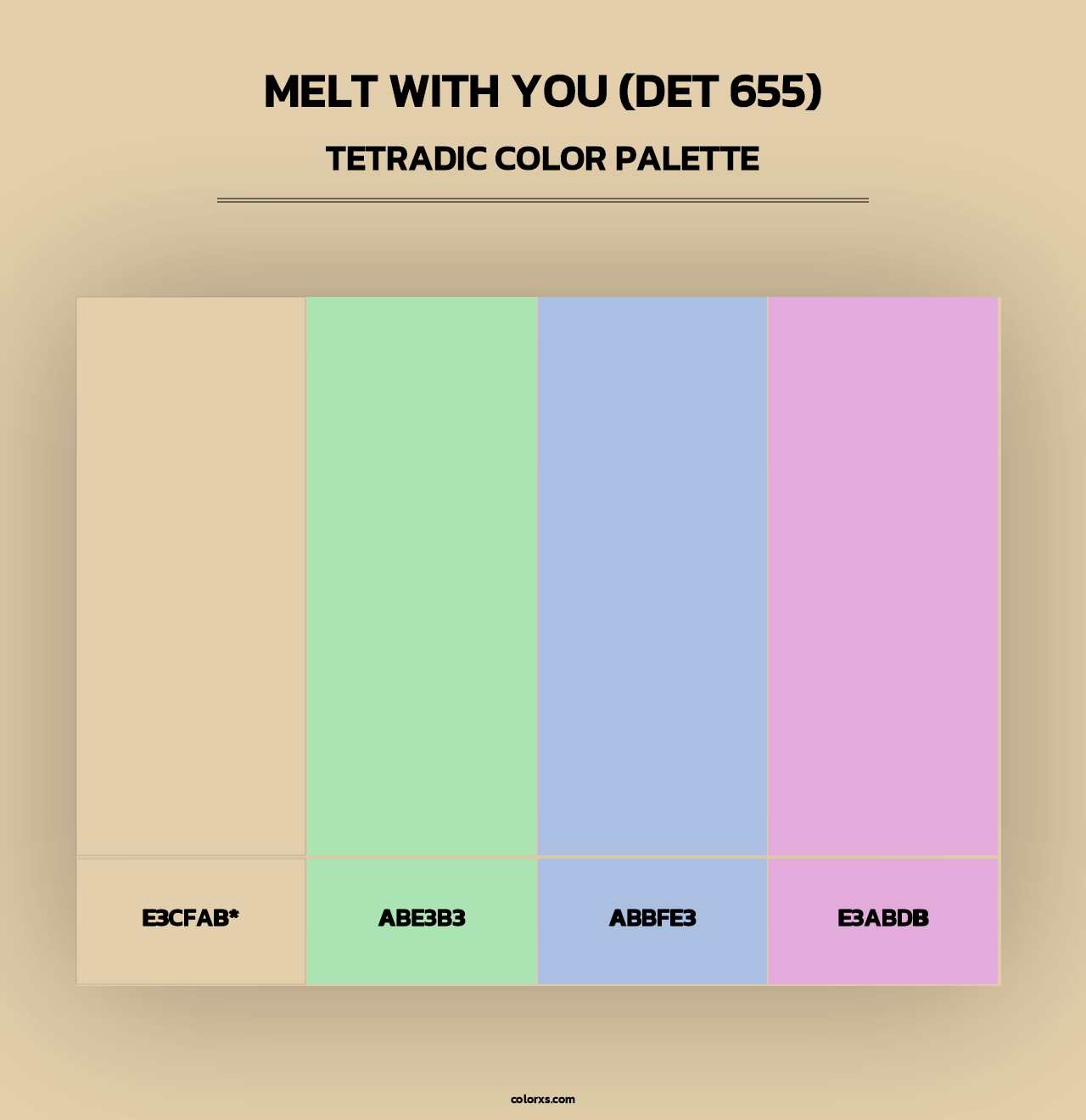 Melt with You (DET 655) - Tetradic Color Palette