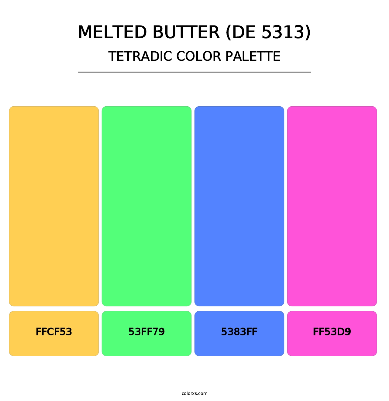 Melted Butter (DE 5313) - Tetradic Color Palette