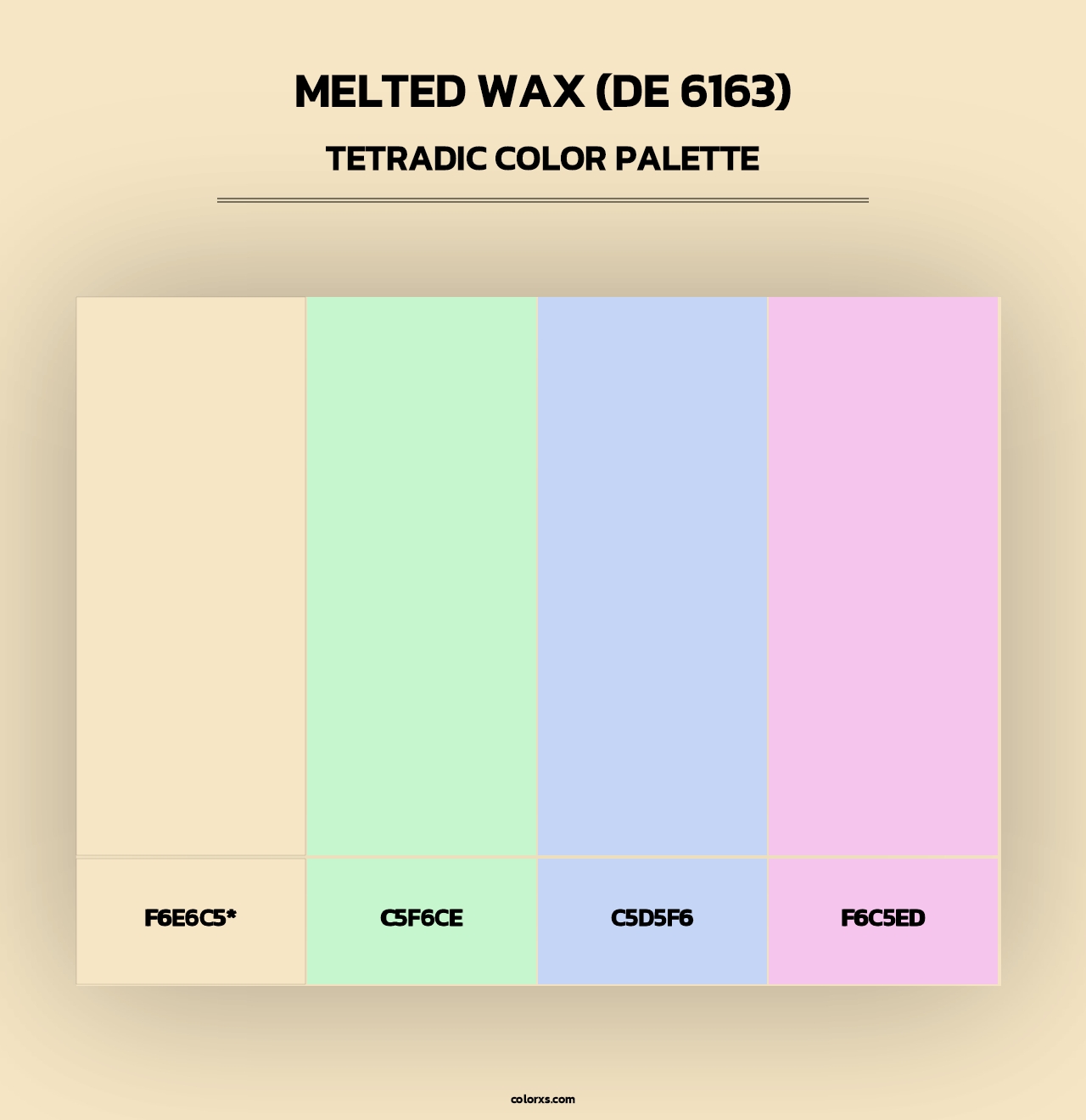 Melted Wax (DE 6163) - Tetradic Color Palette
