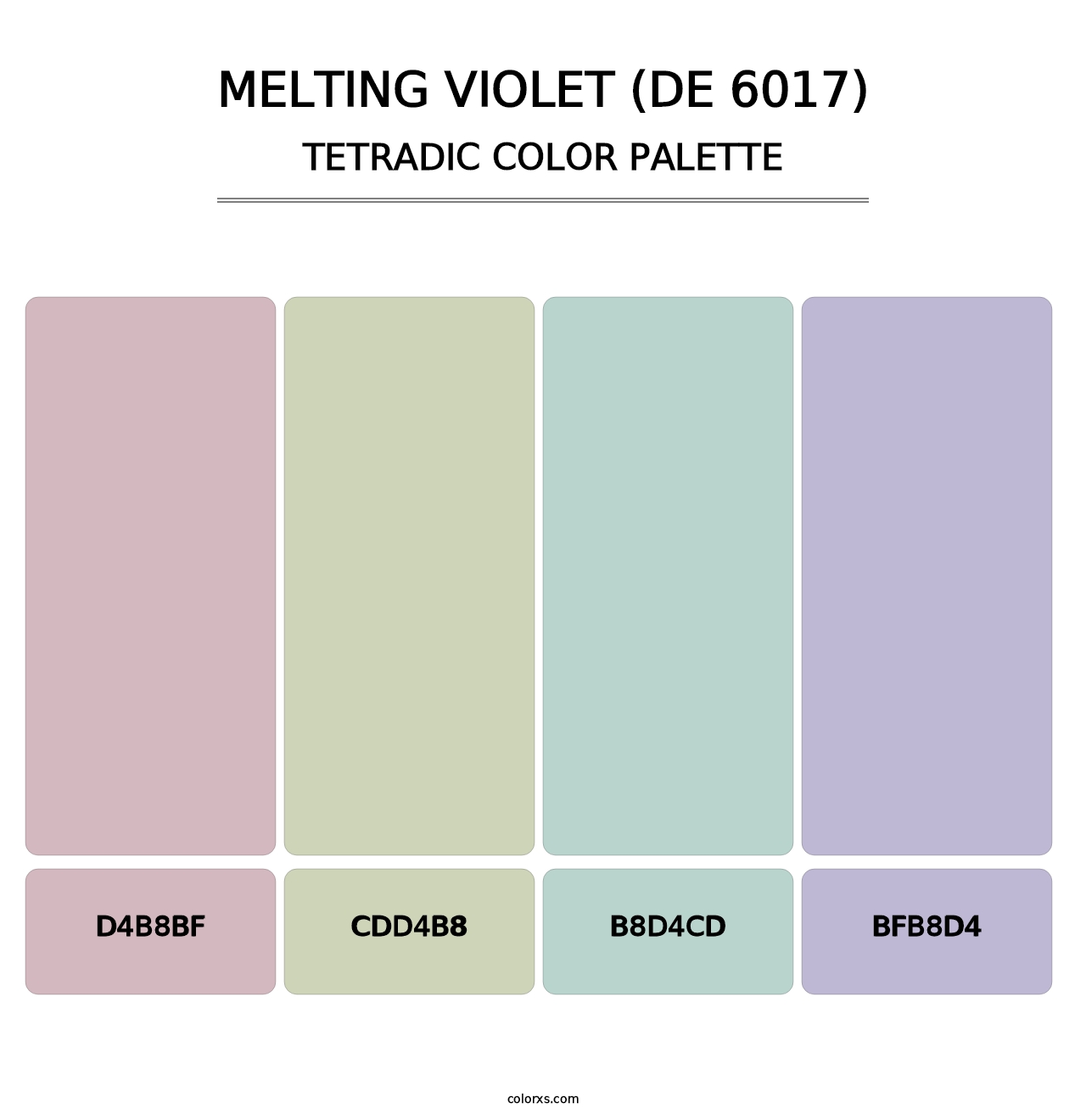 Melting Violet (DE 6017) - Tetradic Color Palette