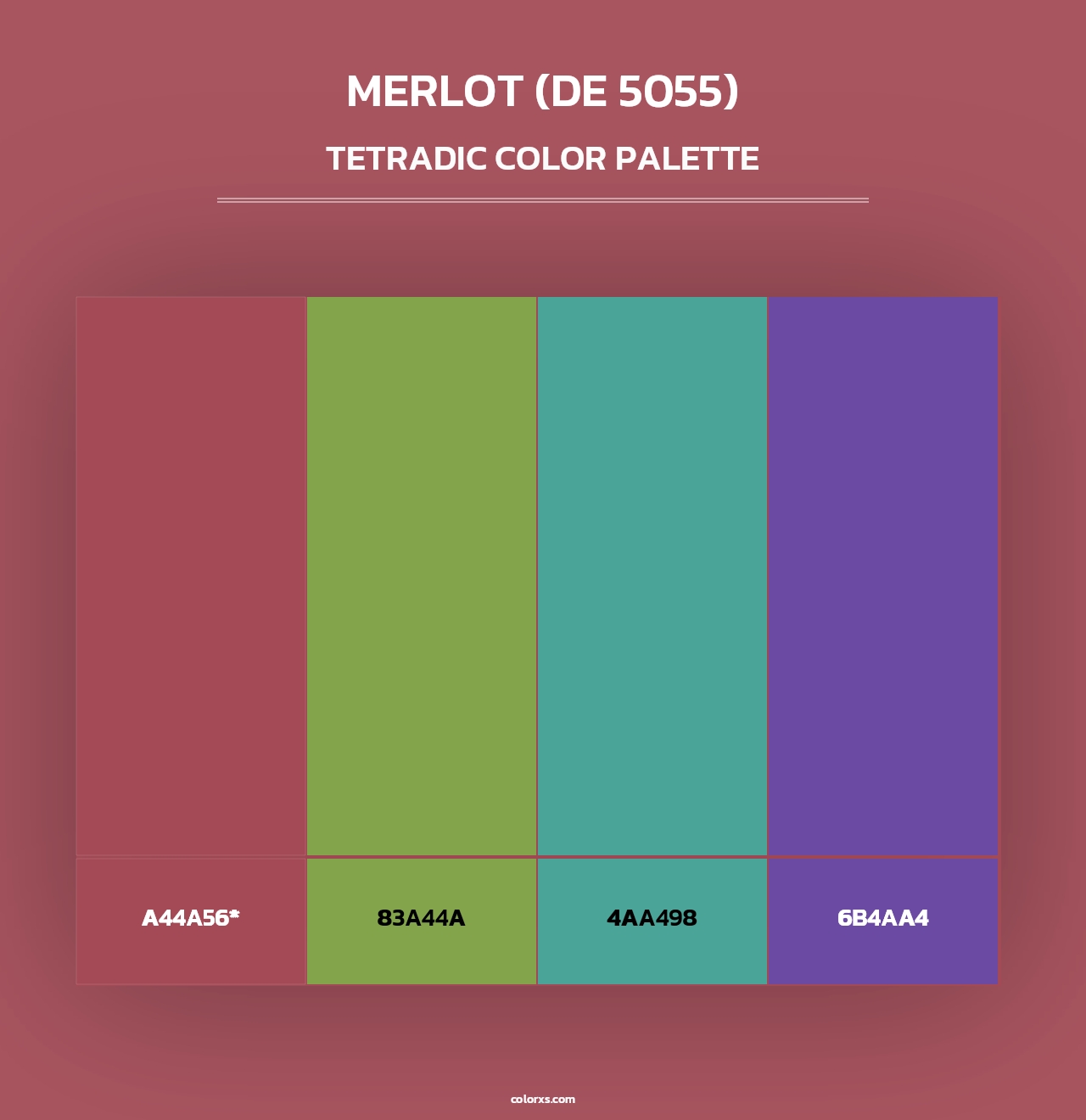 Merlot (DE 5055) - Tetradic Color Palette