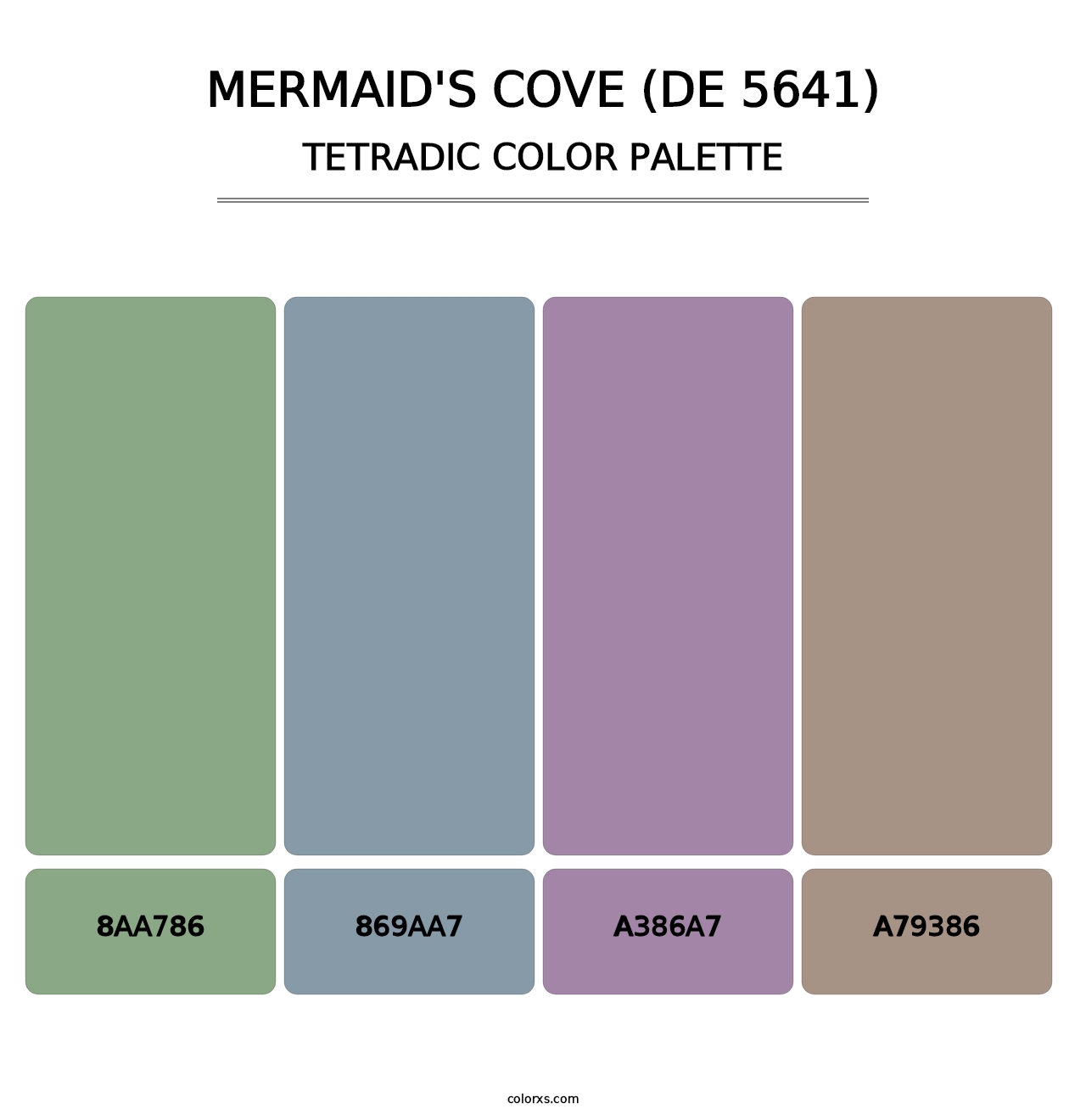 Mermaid's Cove (DE 5641) - Tetradic Color Palette