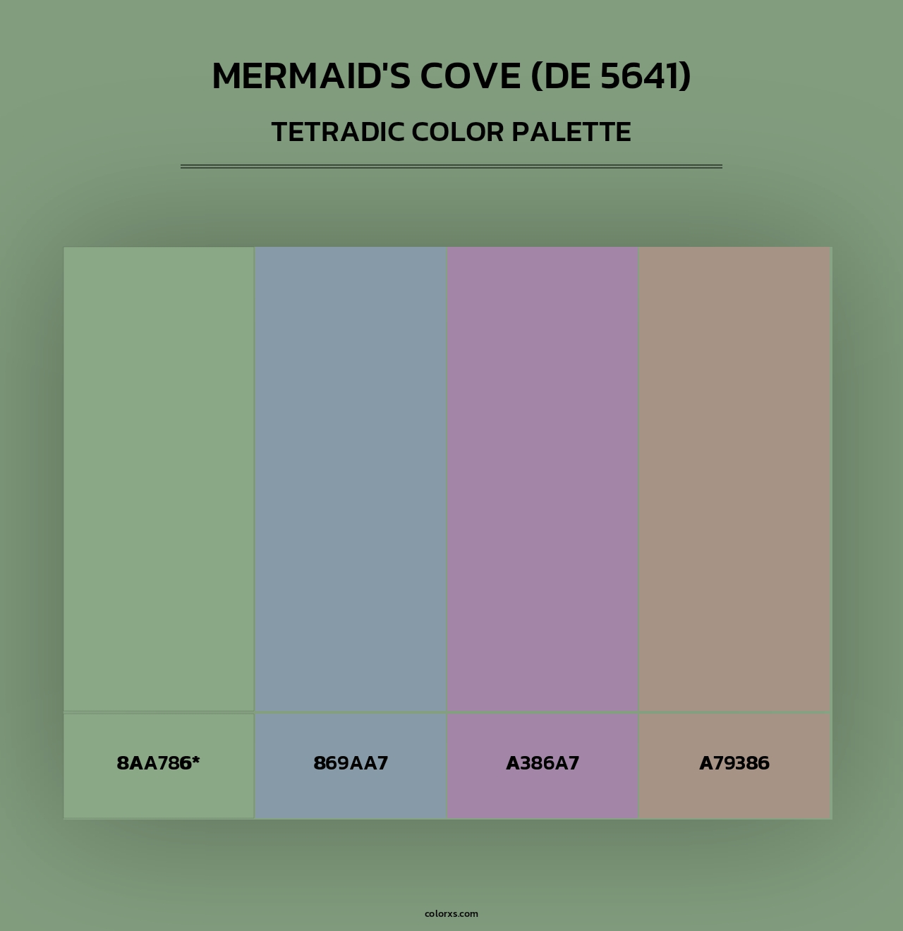 Mermaid's Cove (DE 5641) - Tetradic Color Palette