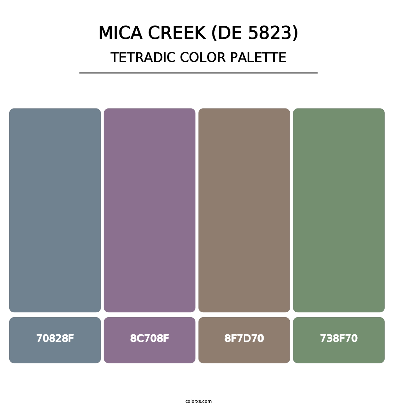Mica Creek (DE 5823) - Tetradic Color Palette
