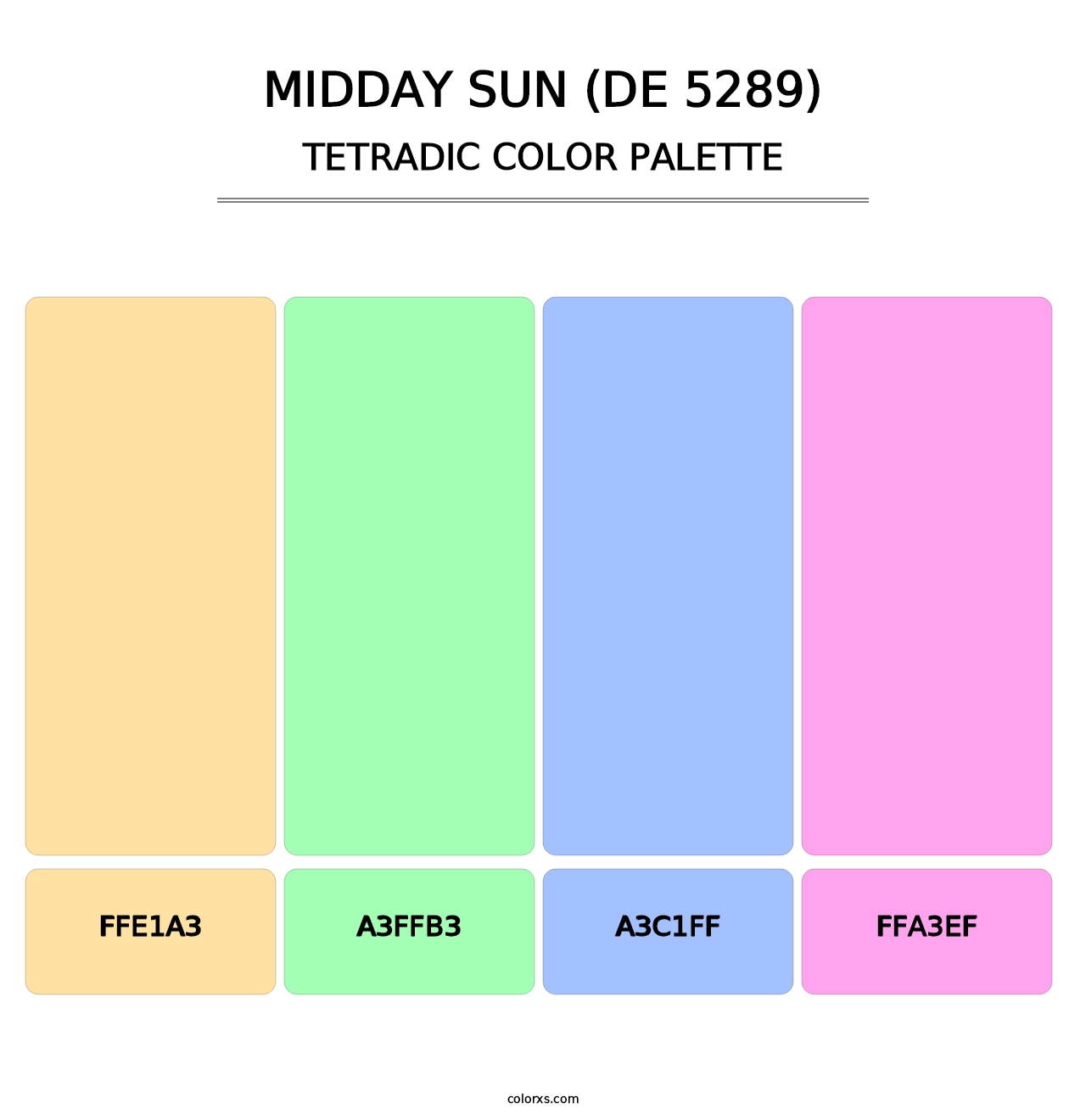 Midday Sun (DE 5289) - Tetradic Color Palette