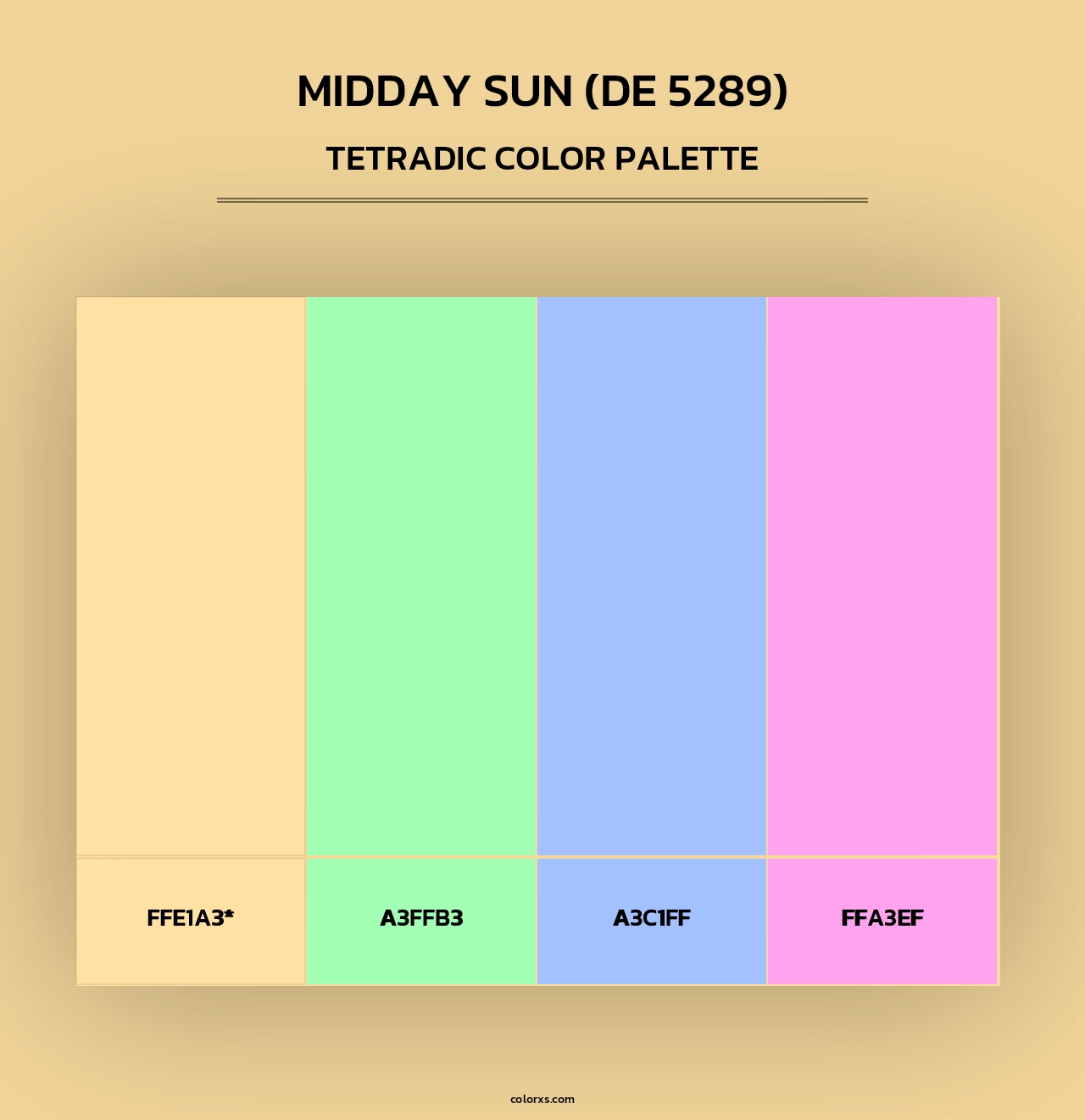 Midday Sun (DE 5289) - Tetradic Color Palette