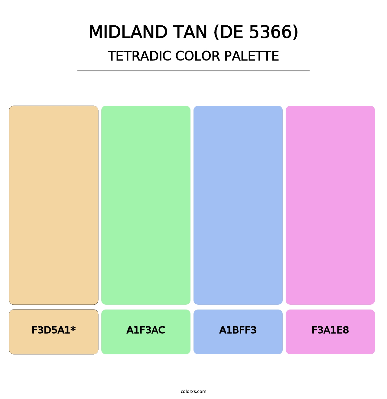 Midland Tan (DE 5366) - Tetradic Color Palette