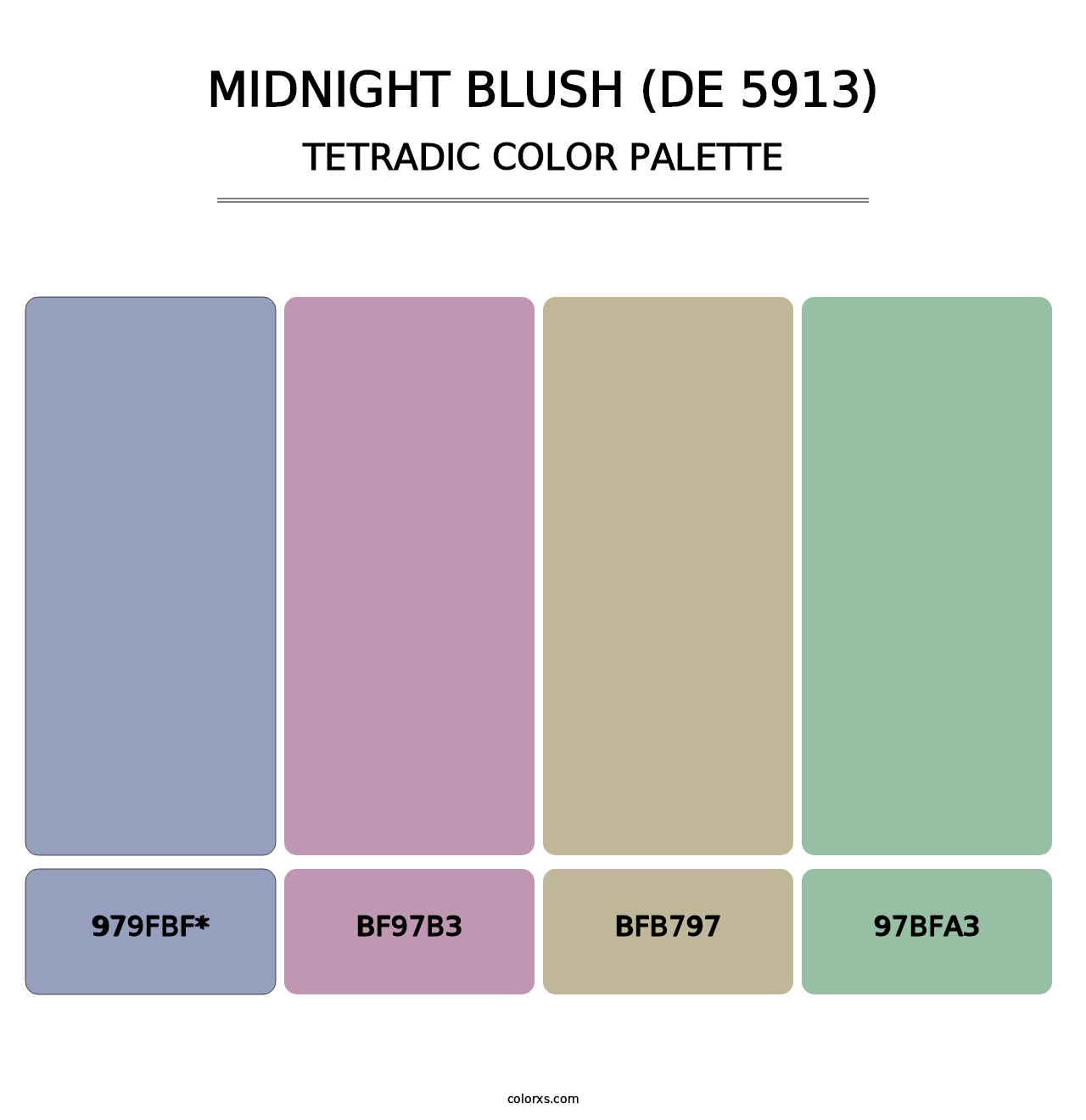 Midnight Blush (DE 5913) - Tetradic Color Palette