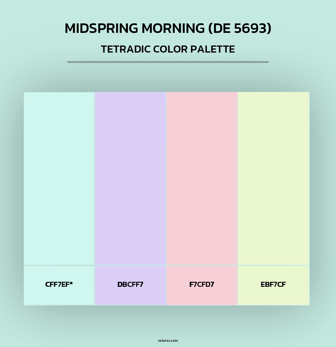 Midspring Morning (DE 5693) - Tetradic Color Palette