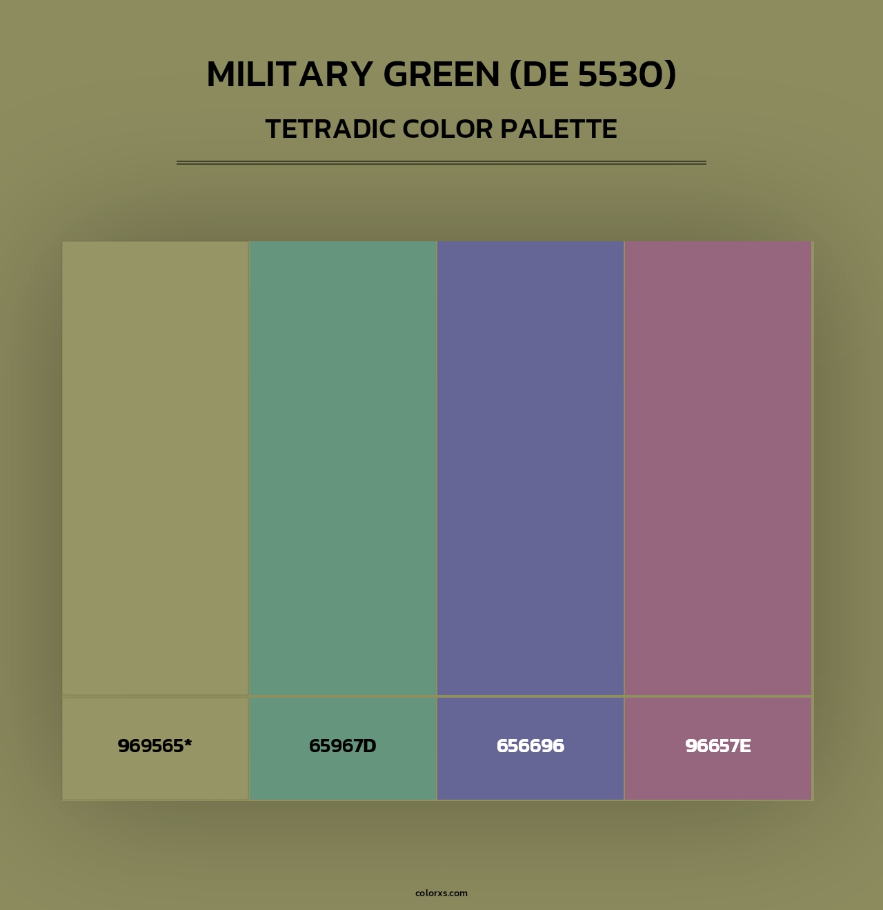 Military Green (DE 5530) - Tetradic Color Palette