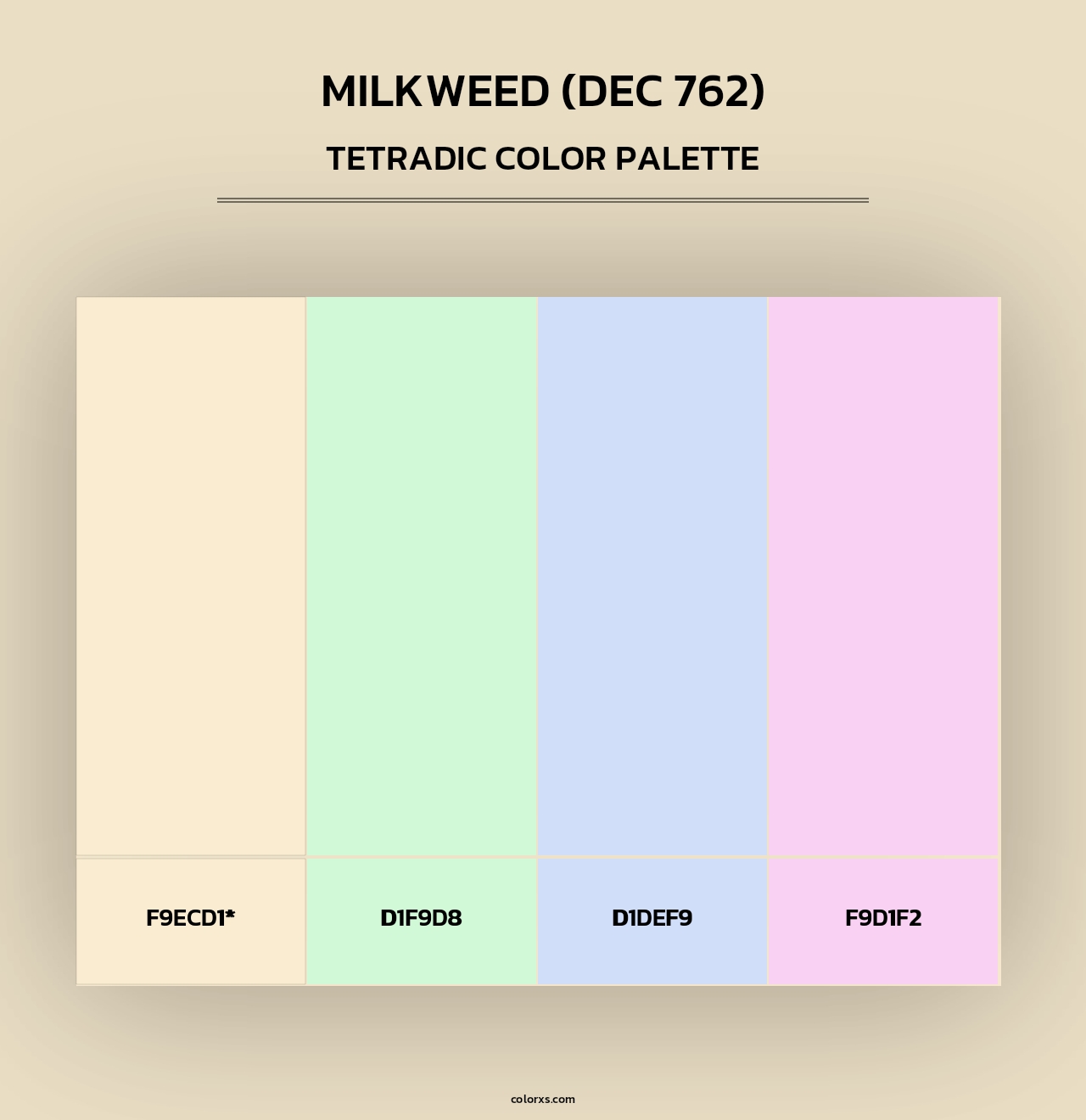 Milkweed (DEC 762) - Tetradic Color Palette