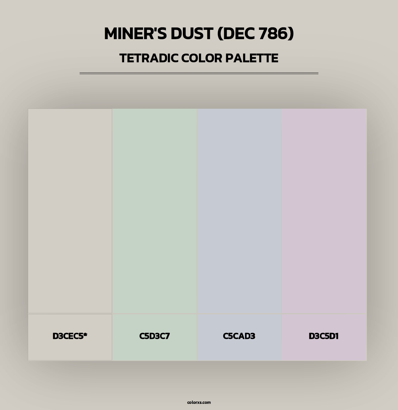 Miner's Dust (DEC 786) - Tetradic Color Palette