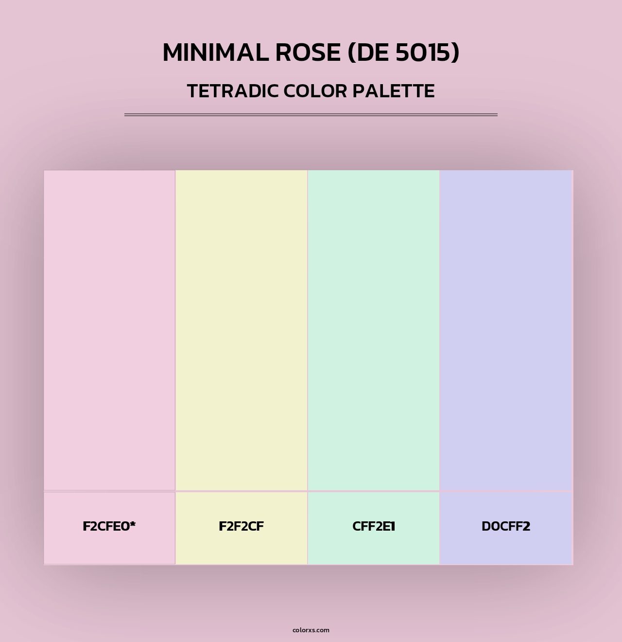 Minimal Rose (DE 5015) - Tetradic Color Palette