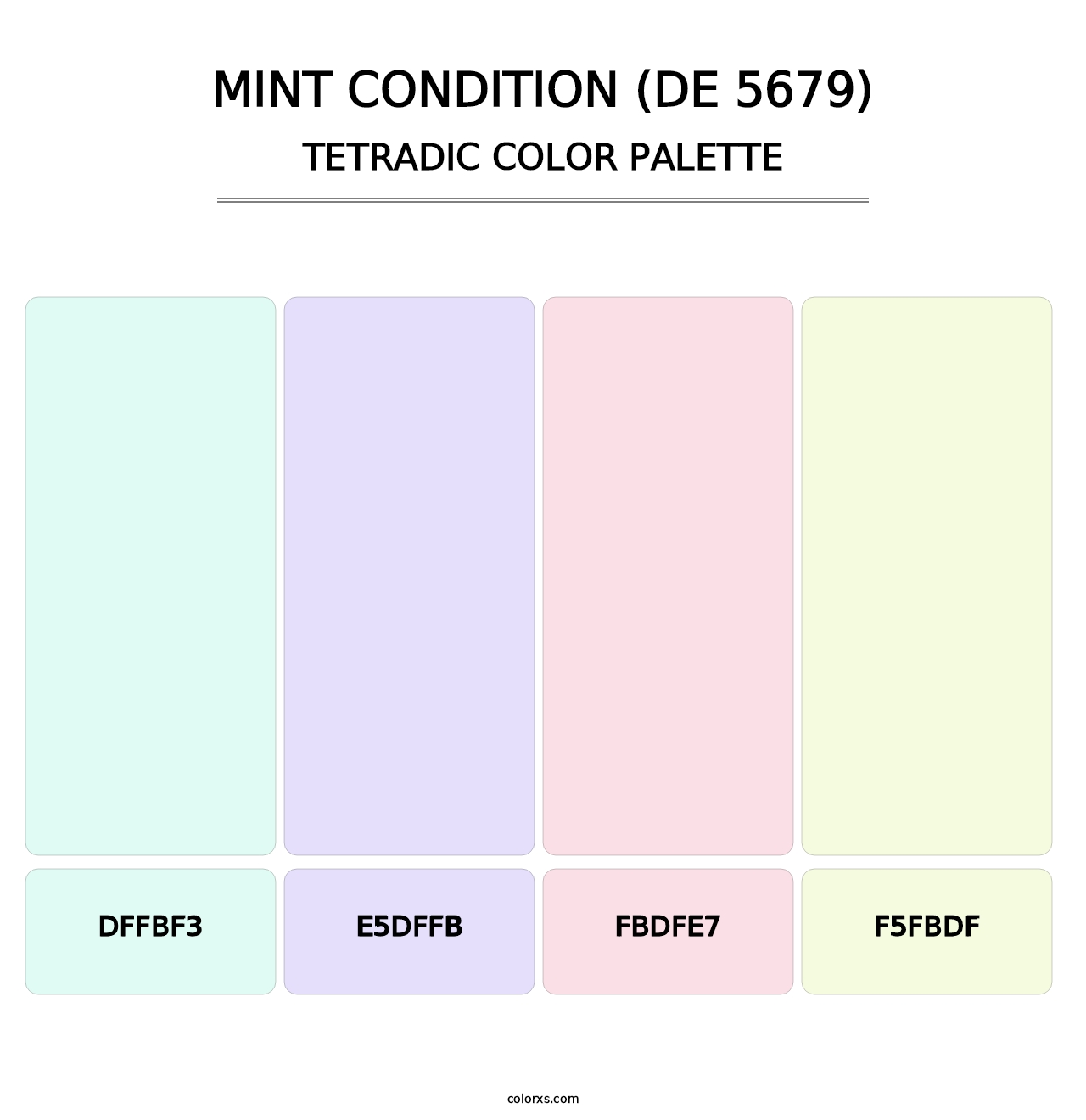 Mint Condition (DE 5679) - Tetradic Color Palette