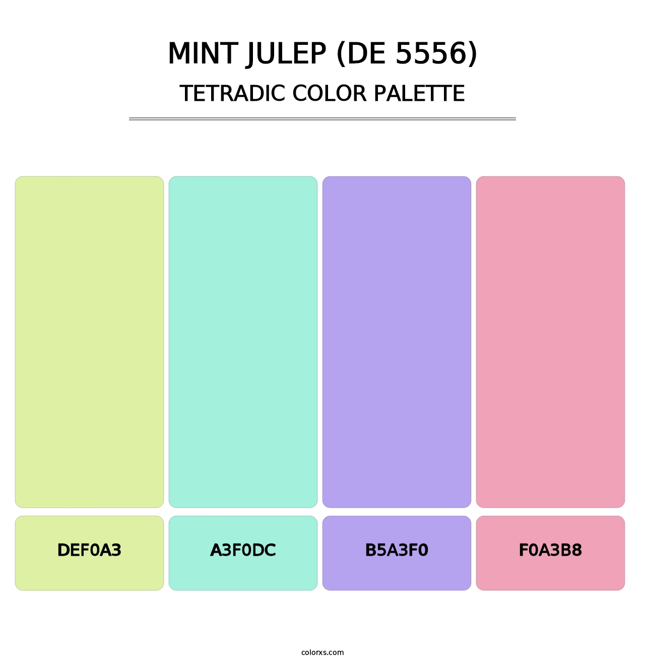 Mint Julep (DE 5556) - Tetradic Color Palette