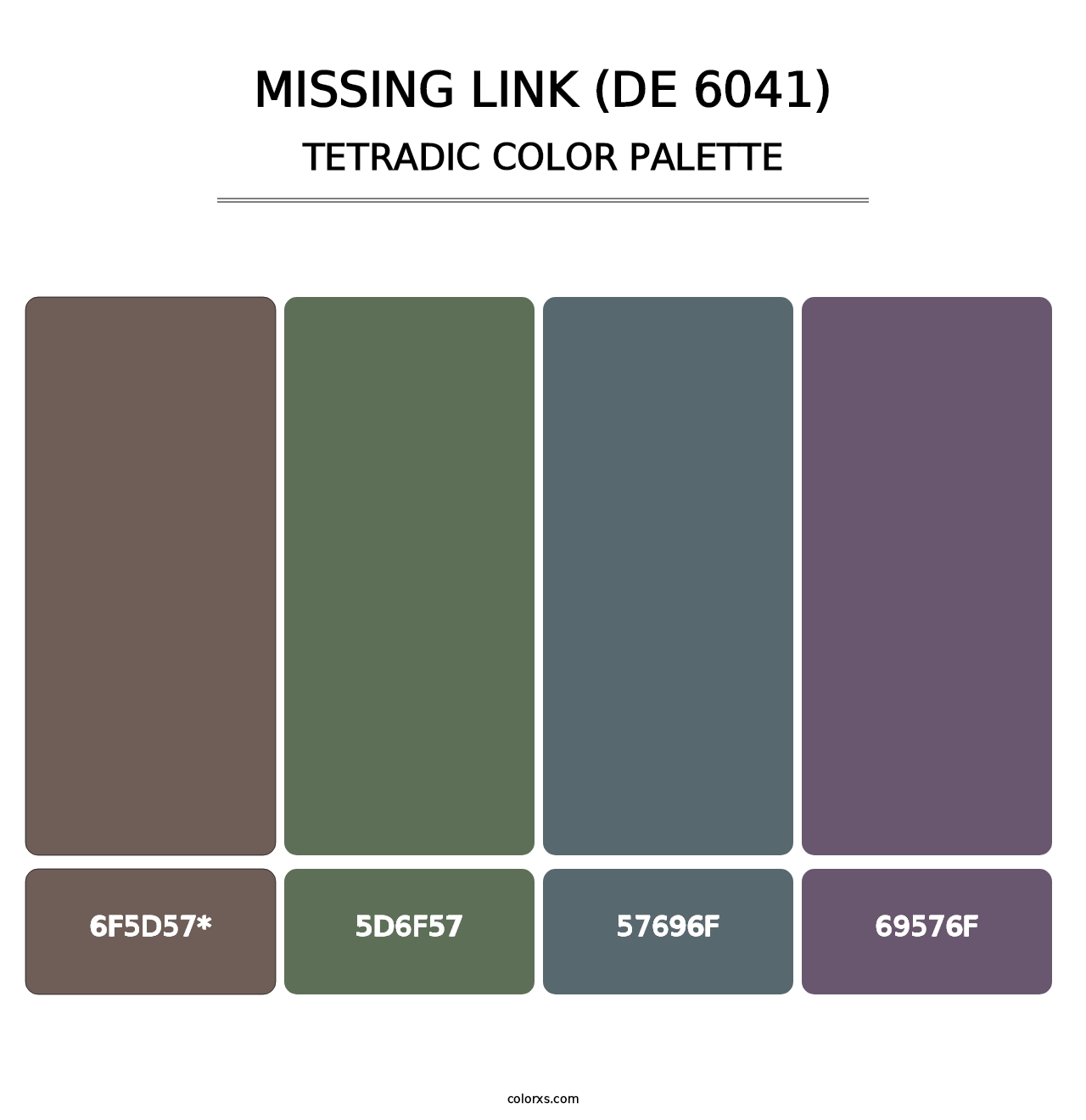 Missing Link (DE 6041) - Tetradic Color Palette
