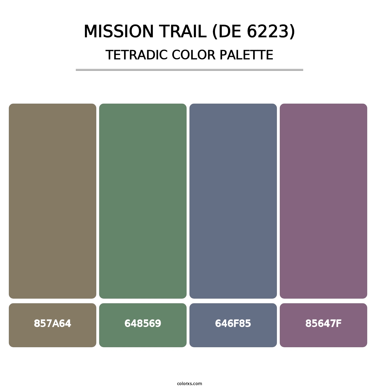 Mission Trail (DE 6223) - Tetradic Color Palette
