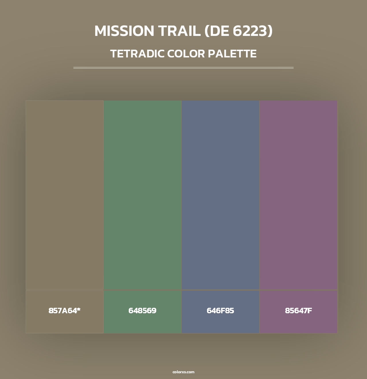 Mission Trail (DE 6223) - Tetradic Color Palette