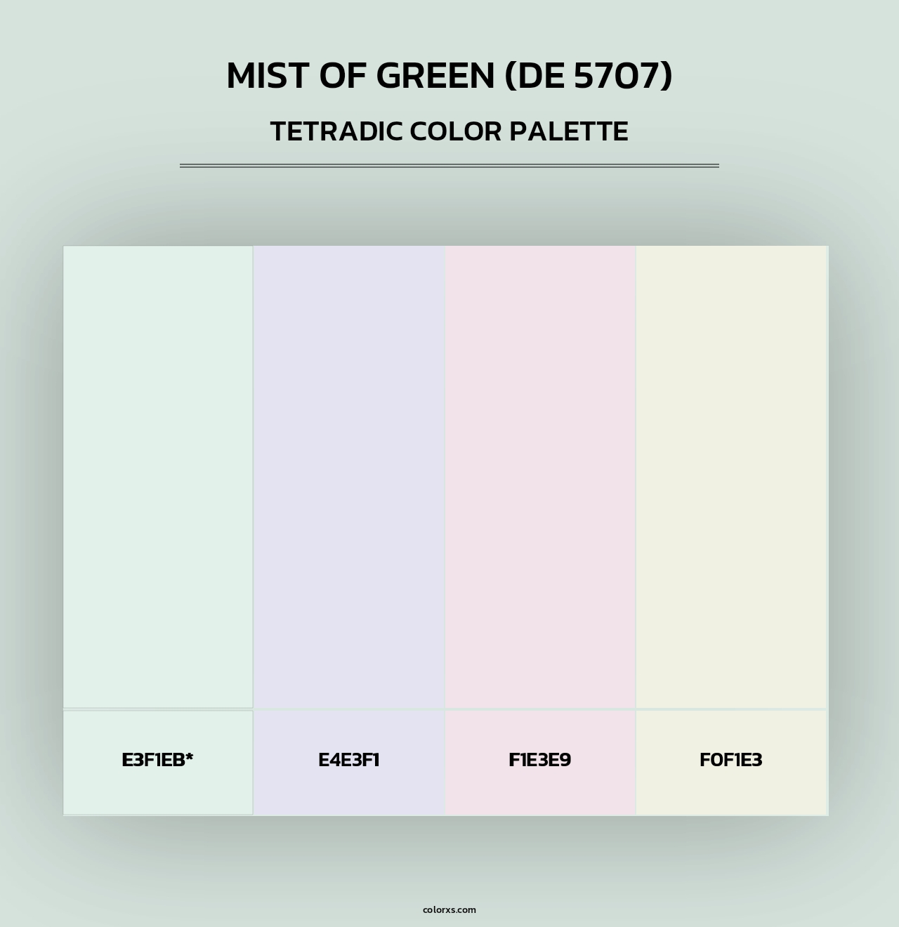 Mist of Green (DE 5707) - Tetradic Color Palette