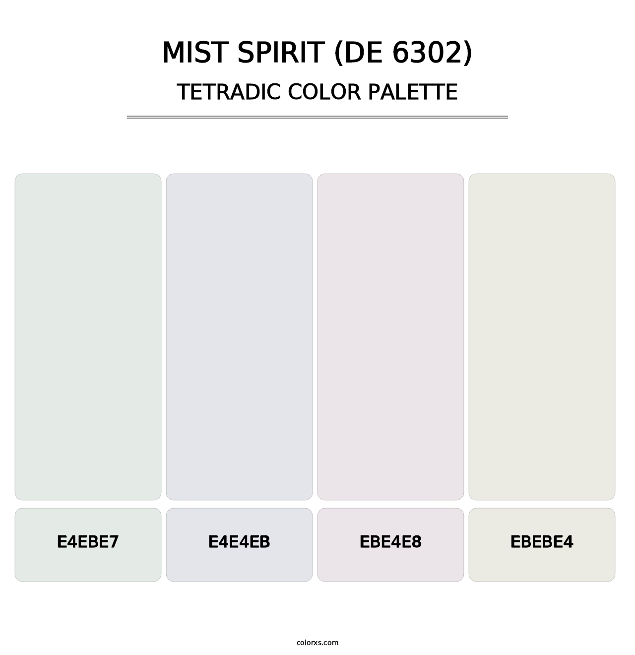 Mist Spirit (DE 6302) - Tetradic Color Palette