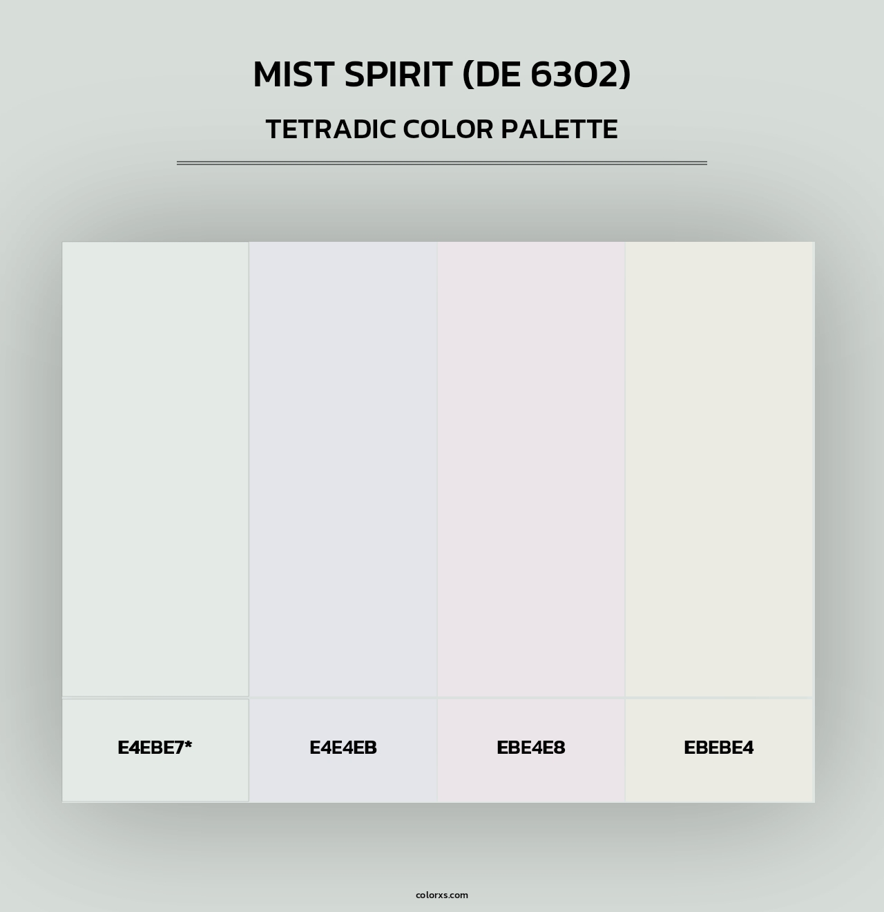 Mist Spirit (DE 6302) - Tetradic Color Palette