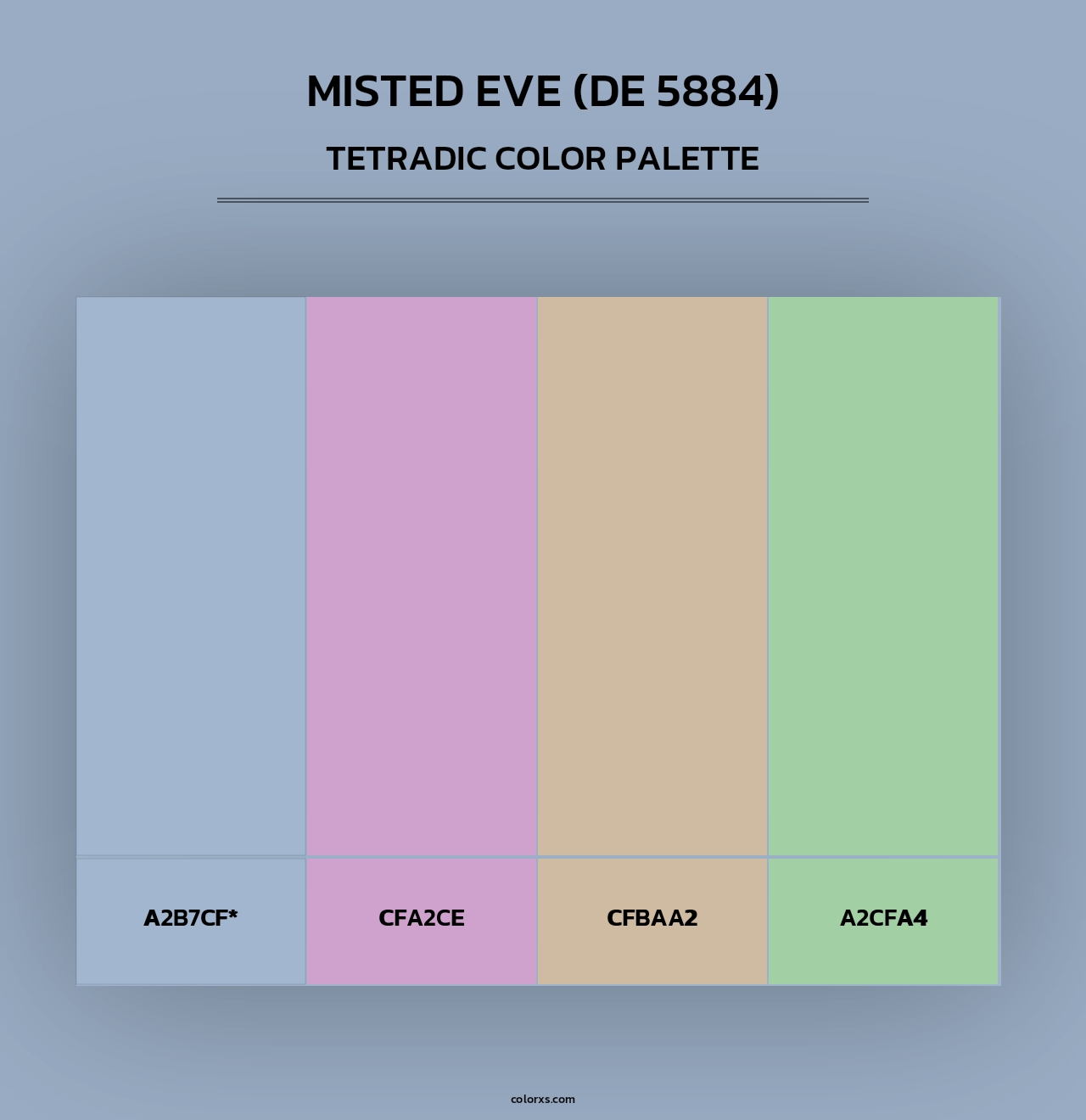 Misted Eve (DE 5884) - Tetradic Color Palette