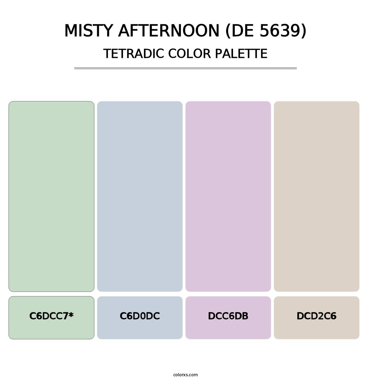 Misty Afternoon (DE 5639) - Tetradic Color Palette