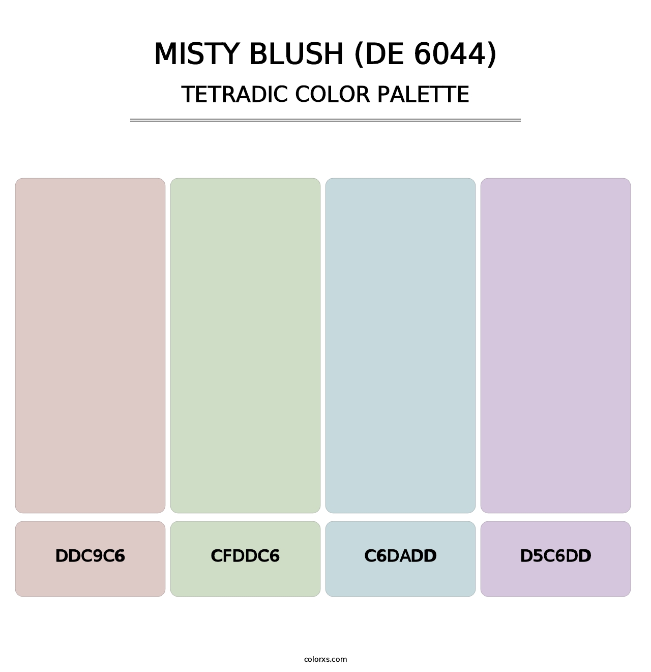 Misty Blush (DE 6044) - Tetradic Color Palette