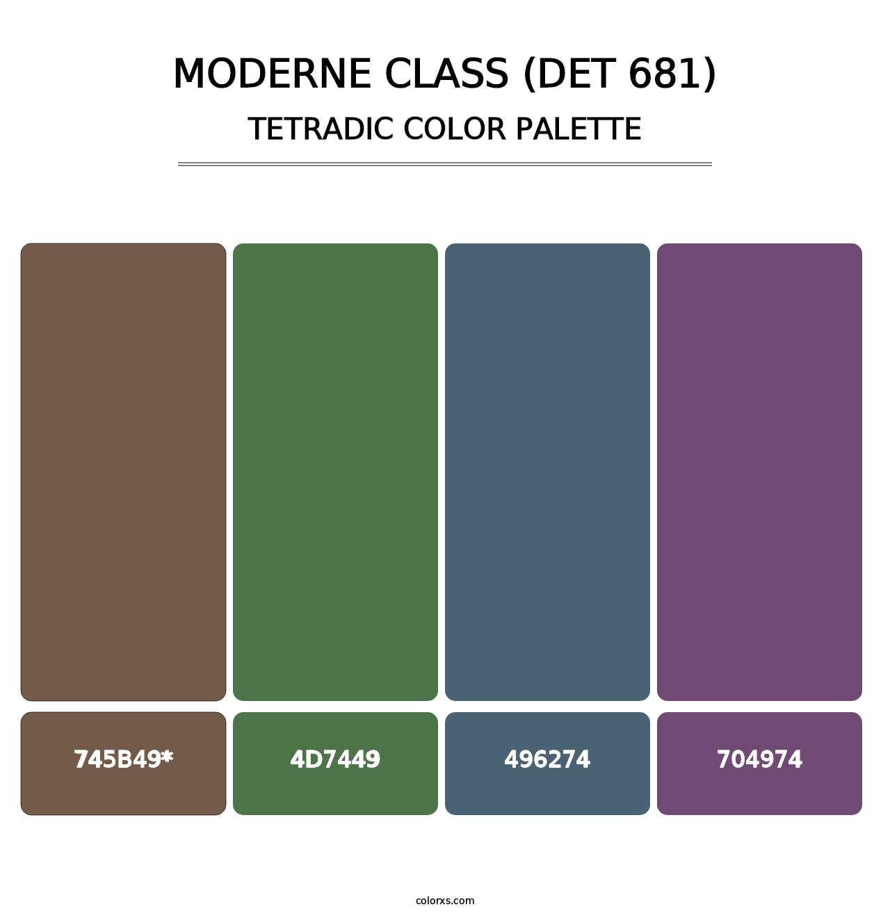 Moderne Class (DET 681) - Tetradic Color Palette