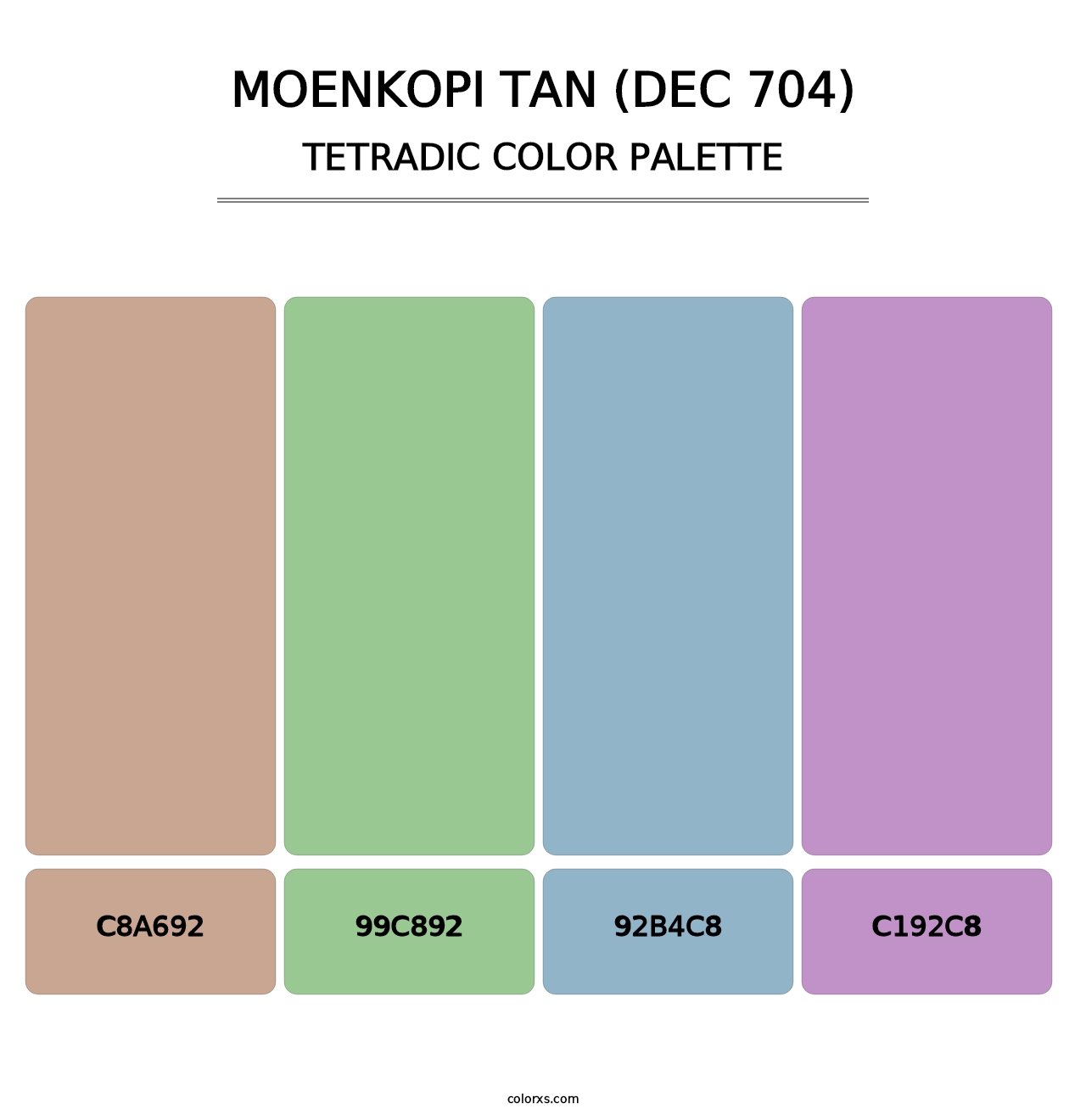 Moenkopi Tan (DEC 704) - Tetradic Color Palette