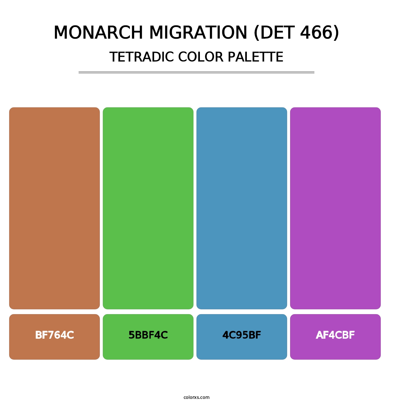 Monarch Migration (DET 466) - Tetradic Color Palette