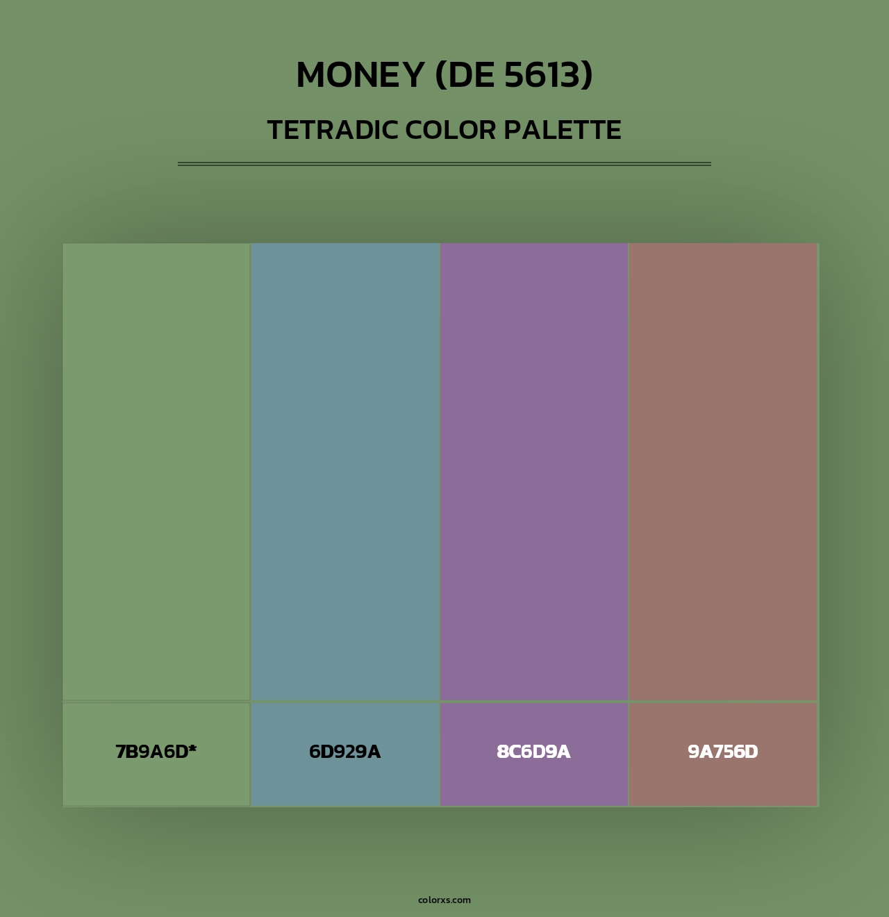 Money (DE 5613) - Tetradic Color Palette