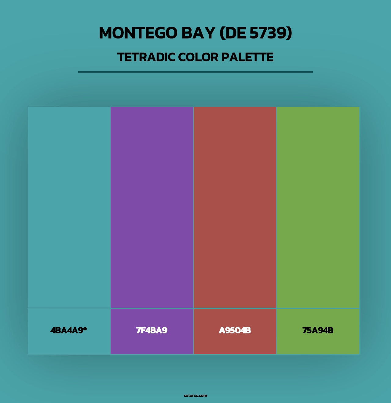 Montego Bay (DE 5739) - Tetradic Color Palette