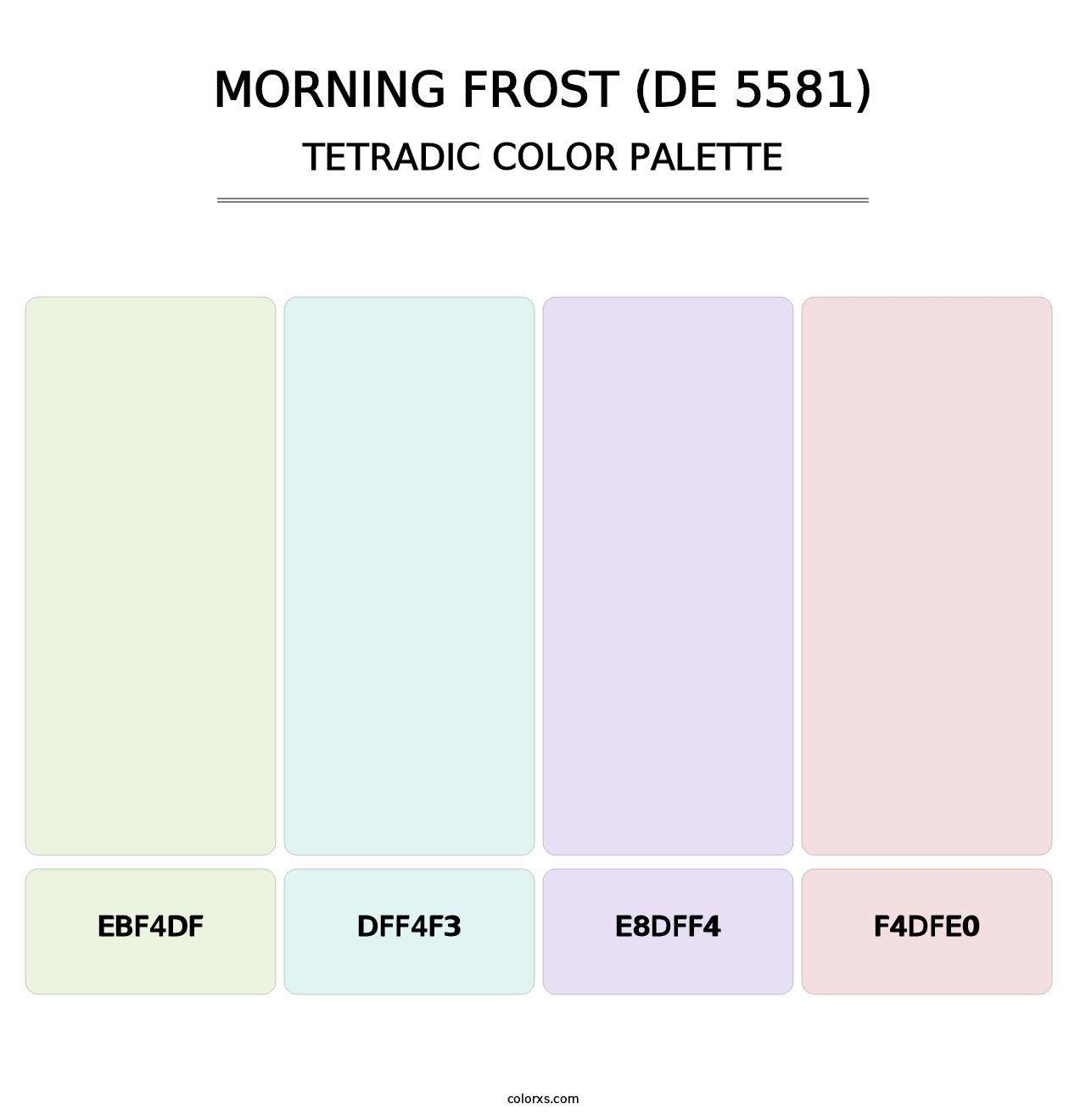Morning Frost (DE 5581) - Tetradic Color Palette