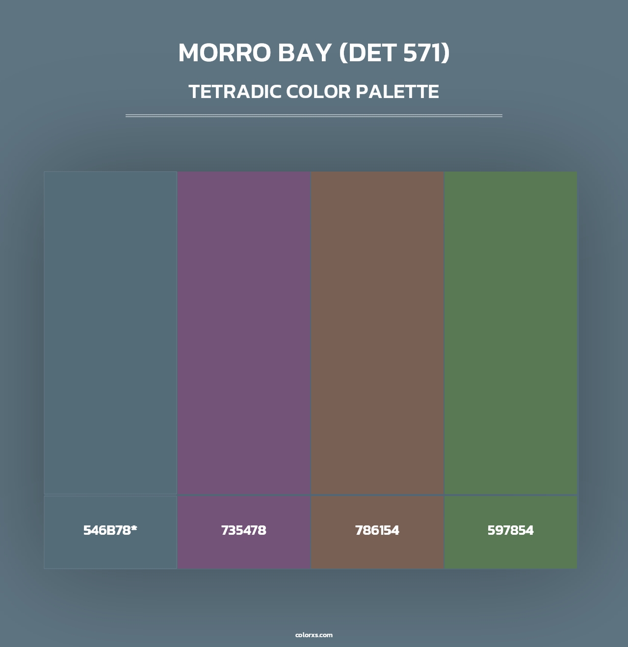 Morro Bay (DET 571) - Tetradic Color Palette