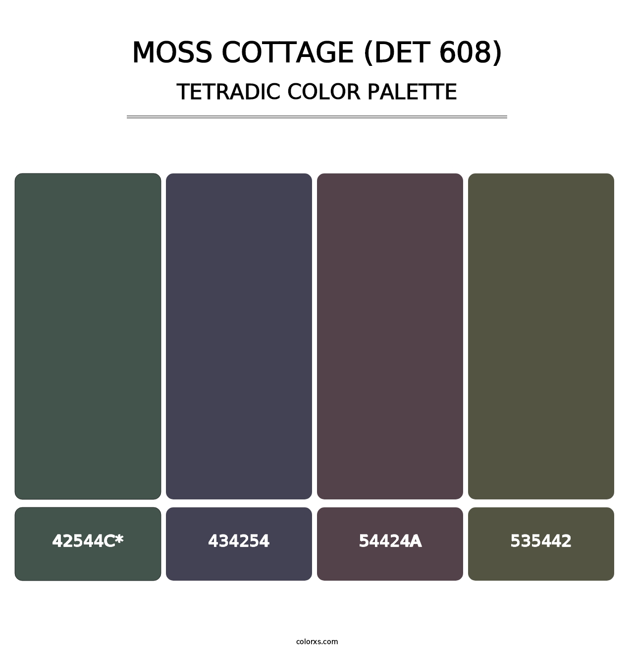 Moss Cottage (DET 608) - Tetradic Color Palette