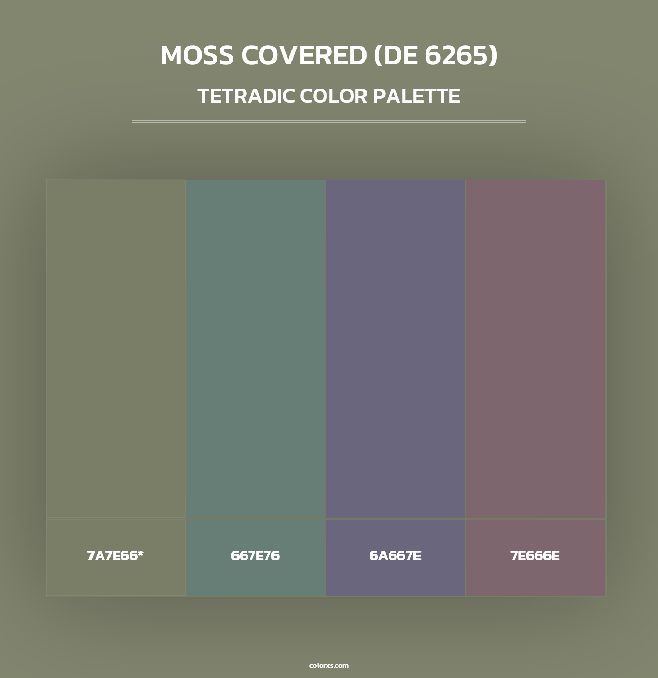 Moss Covered (DE 6265) - Tetradic Color Palette