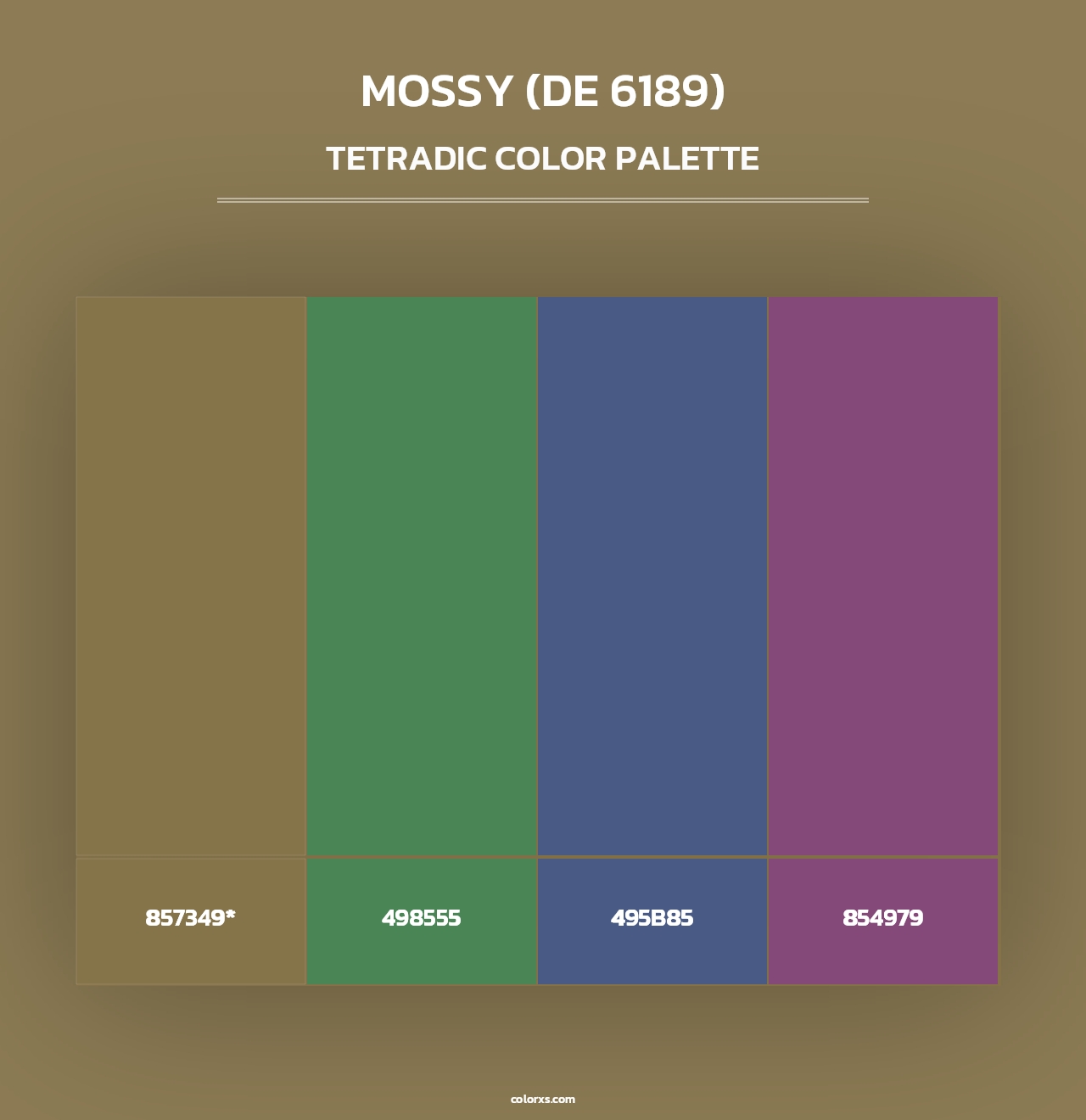 Mossy (DE 6189) - Tetradic Color Palette