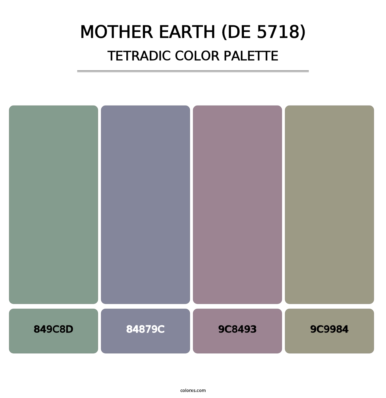 Mother Earth (DE 5718) - Tetradic Color Palette