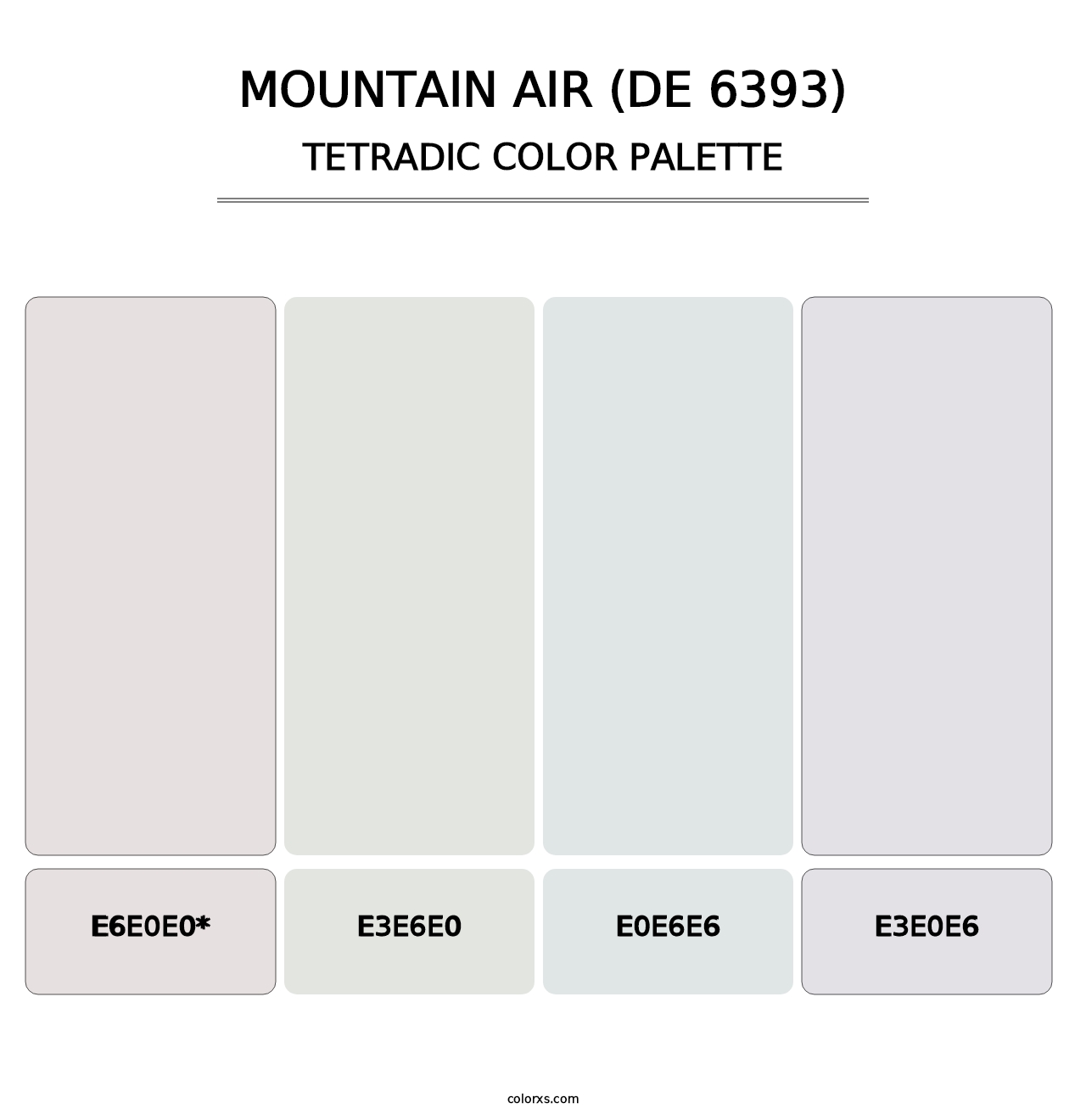 Mountain Air (DE 6393) - Tetradic Color Palette