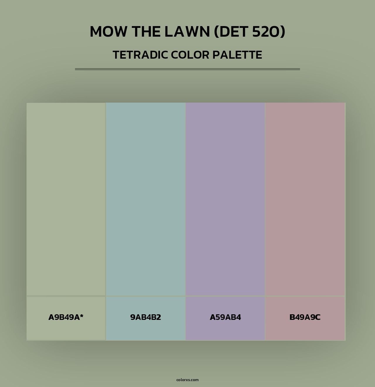 Mow the Lawn (DET 520) - Tetradic Color Palette