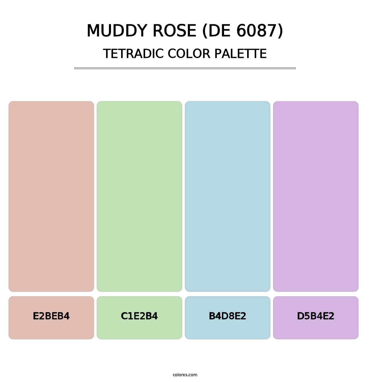 Muddy Rose (DE 6087) - Tetradic Color Palette