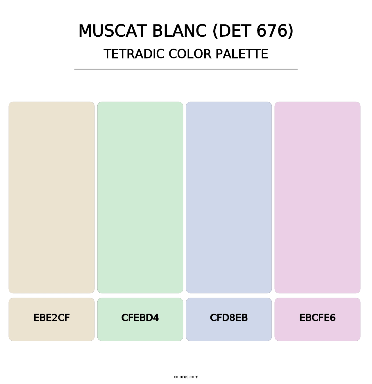 Muscat Blanc (DET 676) - Tetradic Color Palette
